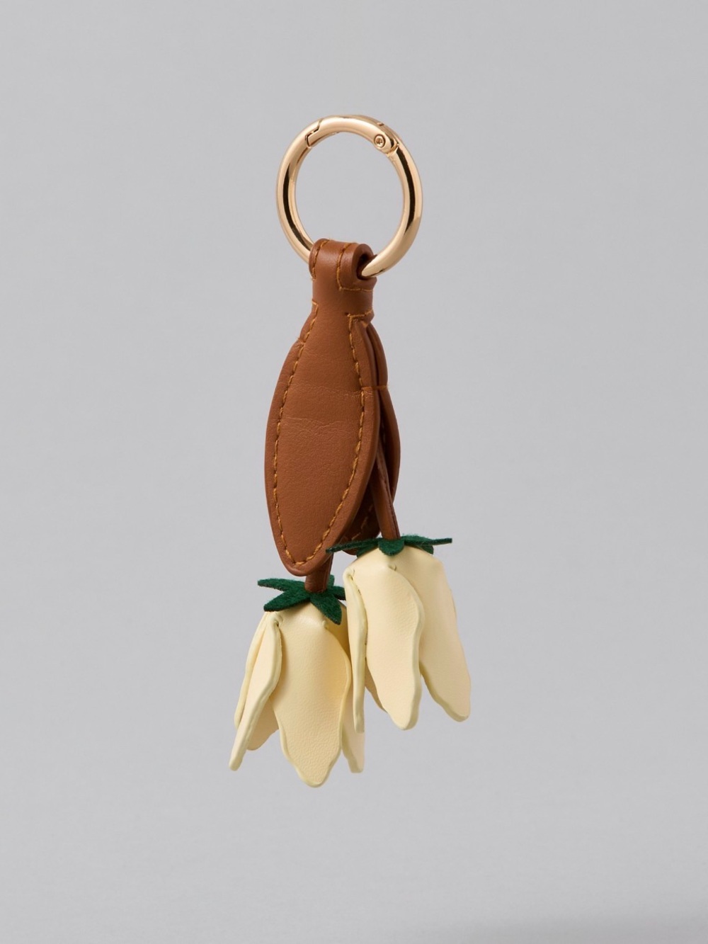 AE Tulip Bag Charm- Cream & Brown